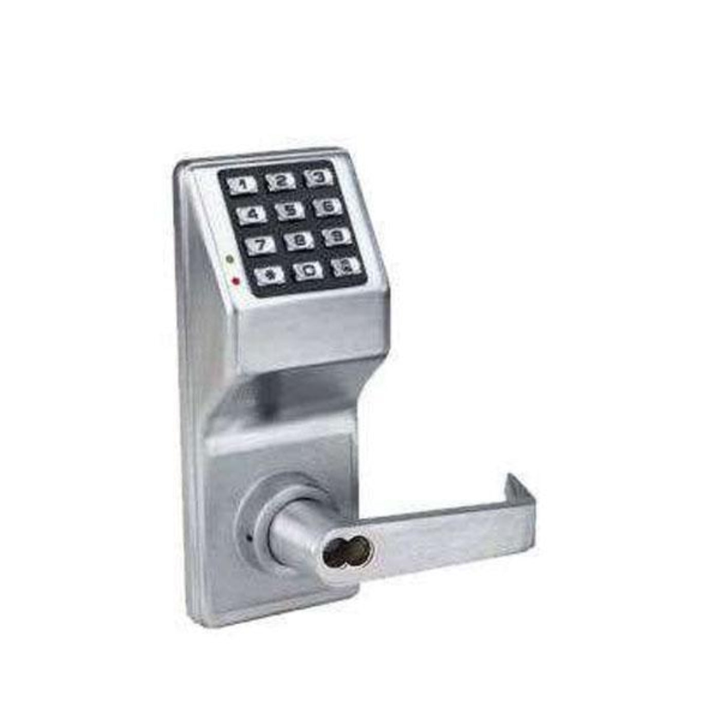 Alarm Lock Trilogy - DL2700IC - Keypad Lever Set - LFIC Prepped for Schlage - 26D - Satin Chrome - Grade 1 - ALL-DL2700IC-S-26D