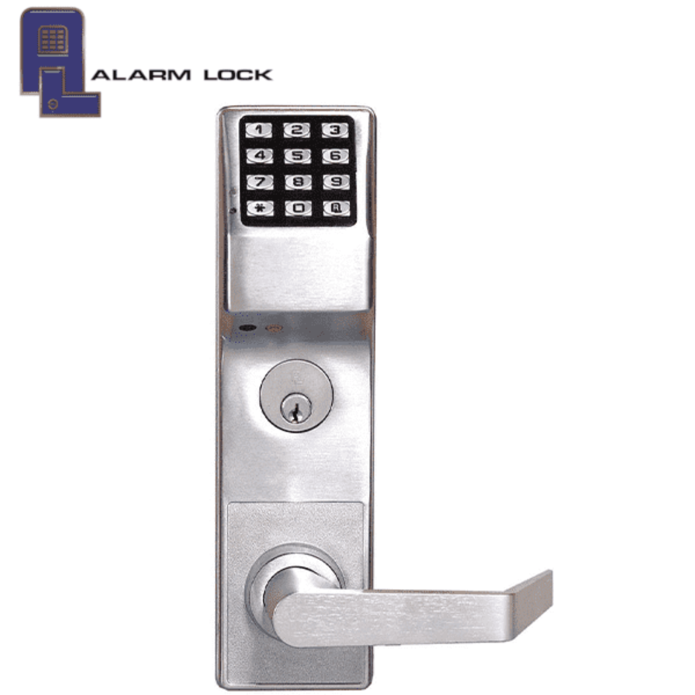 Alarm Lock Trilogy Digital Classroom Mortise Lever Lock w/ Audit Trail - Networx - Left-handed/Reversible - 26D - Satin Chrome - ALL-DL6500CRL-26D