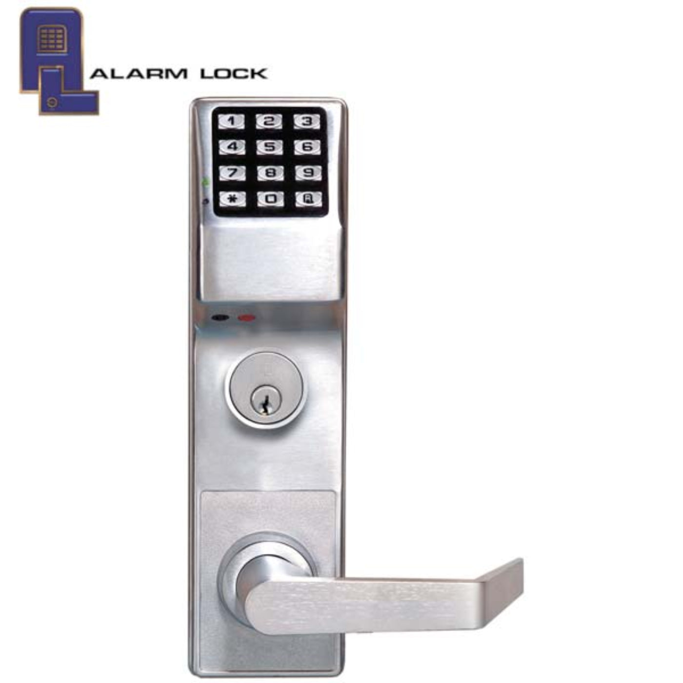 Alarm Lock Trilogy  Keypad Digital Lock w/ Audit Trail - for M9900 Panic Exit Bar - 26D - Satin Chrome - ALL-ETDLS1G/26DM99K
