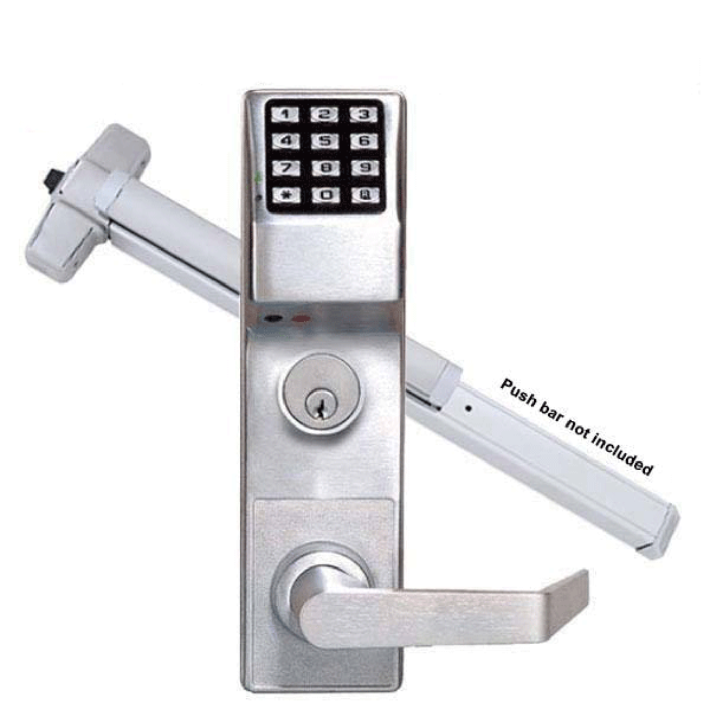 Alarm Lock Trilogy Networx Panic Exit Trim Keypad Digital Lock w/ Audit Trail - Von Duprin 9900 Prep - Satin Chrome - ALL-ETDLNS1G/26DV99