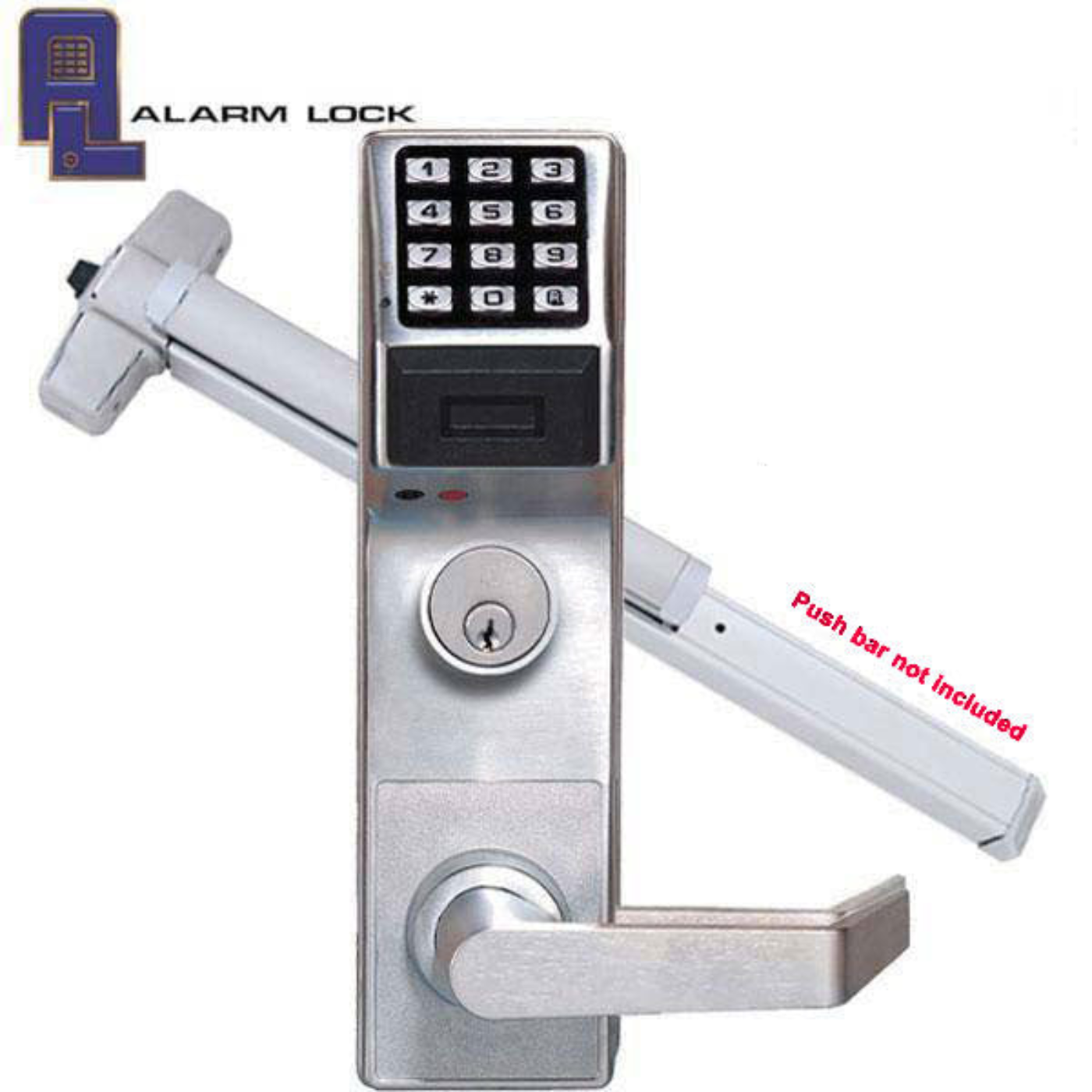 Alarm Lock Trilogy PROX Panic Exit Trim Keypad Digital Lock w/ Audit Trail  - 26D - Satin Chrome - ALL-ETPDLS1G-26D-Y71