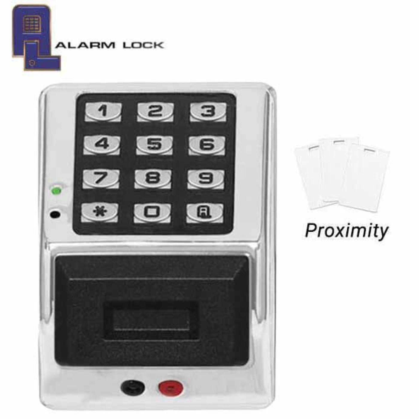 Alarm Lock Trilogy Weatherproof Digital PROX Access Control Keypads w/ Audit Trail - MS - Metallic Silver - ALL-PDK3000-MS