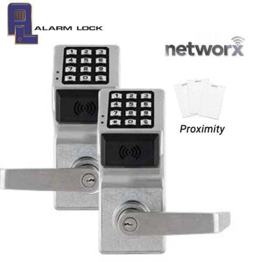 Alarm Lock Trilogy Double Sided Digital PROX Lever Set - Networx -  Wireless & Ethernet Feature - 26D - Satin Chrome - ALL-PDL6300-26D