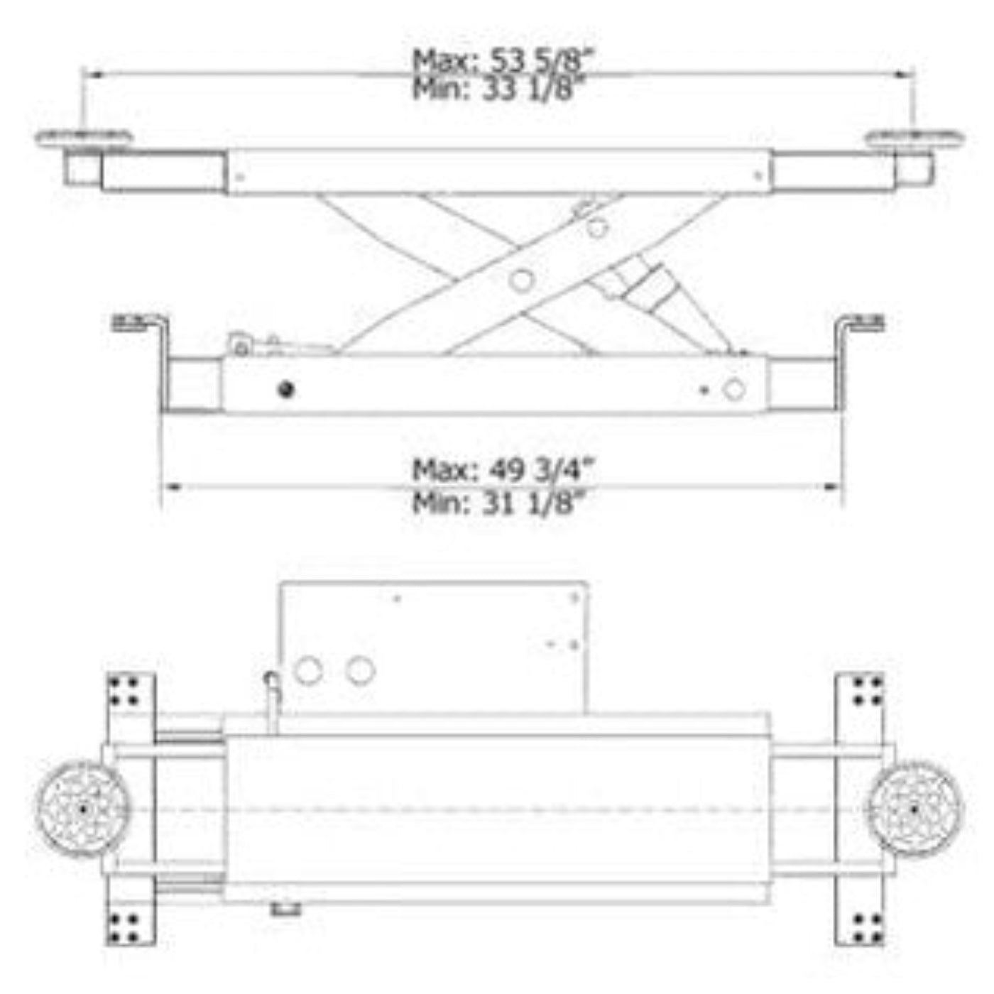 AMGO J5H Manual Rolling Jack 5,000 lbs. Capacity - J5H