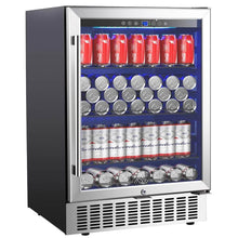 Load image into Gallery viewer, AOBOSI 24 Inch Beverage Cooler 164 CANS Beverage Refrigerator - ‎JC-145C
