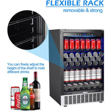 Load image into Gallery viewer, AOBOSI 24 Inch Beverage Cooler 164 CANS Beverage Refrigerator - ‎JC-145C
