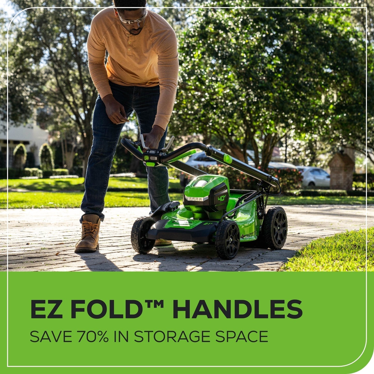 Greenworks 40V 21" Cordless Battery Self-Propelled Lawn Mower w/ 5.0Ah Battery & 2A Charger - 2550002