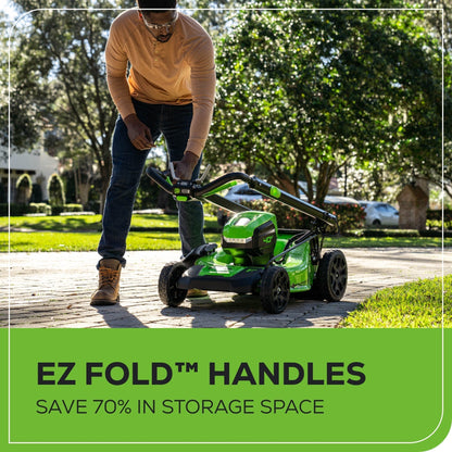 Greenworks 40V 21" Cordless Battery Self-Propelled Lawn Mower w/ 5.0Ah Battery & 2A Charger - 2550002