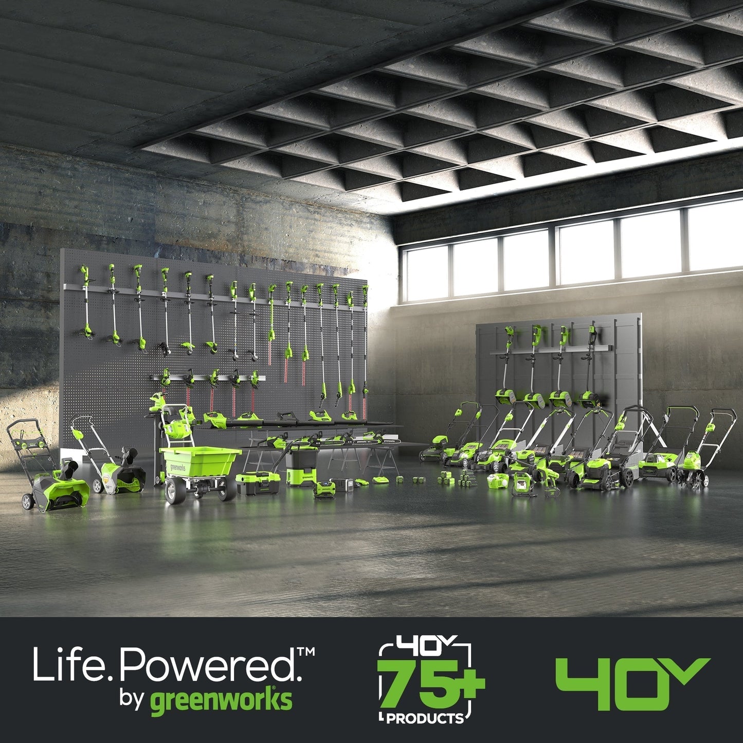 Greenworks 40V 21" Cordless Battery Self-Propelled Lawn Mower w/ 5.0Ah USB Batteries & Charger - 2521202