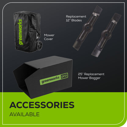 Greenworks 60V 21" Cordless Battery Self-Propelled Lawn Mower w/ Two (2) 4.0Ah Batteries & Dual Port Charger - 2531702