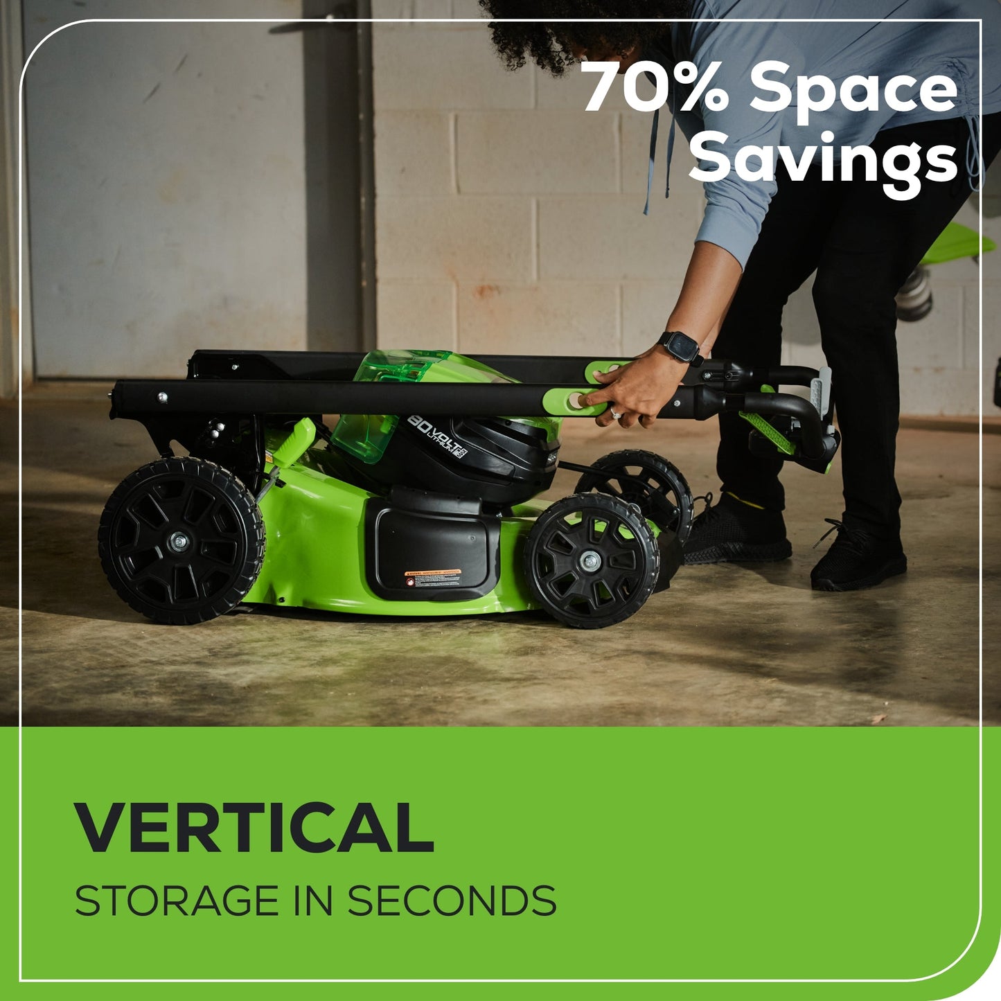 Greenworks 80V 21" Cordless Battery 4-in-1 Self-Propelled Lawn Mower w/ 5.0Ah Battery & Rapid Charger - 2541302