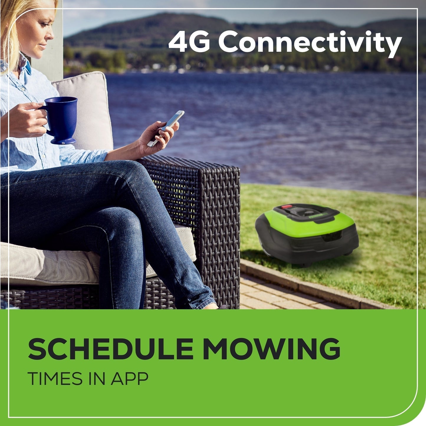 Greenworks optimow 50H High Cut Robotic Lawn Mower - 2530002