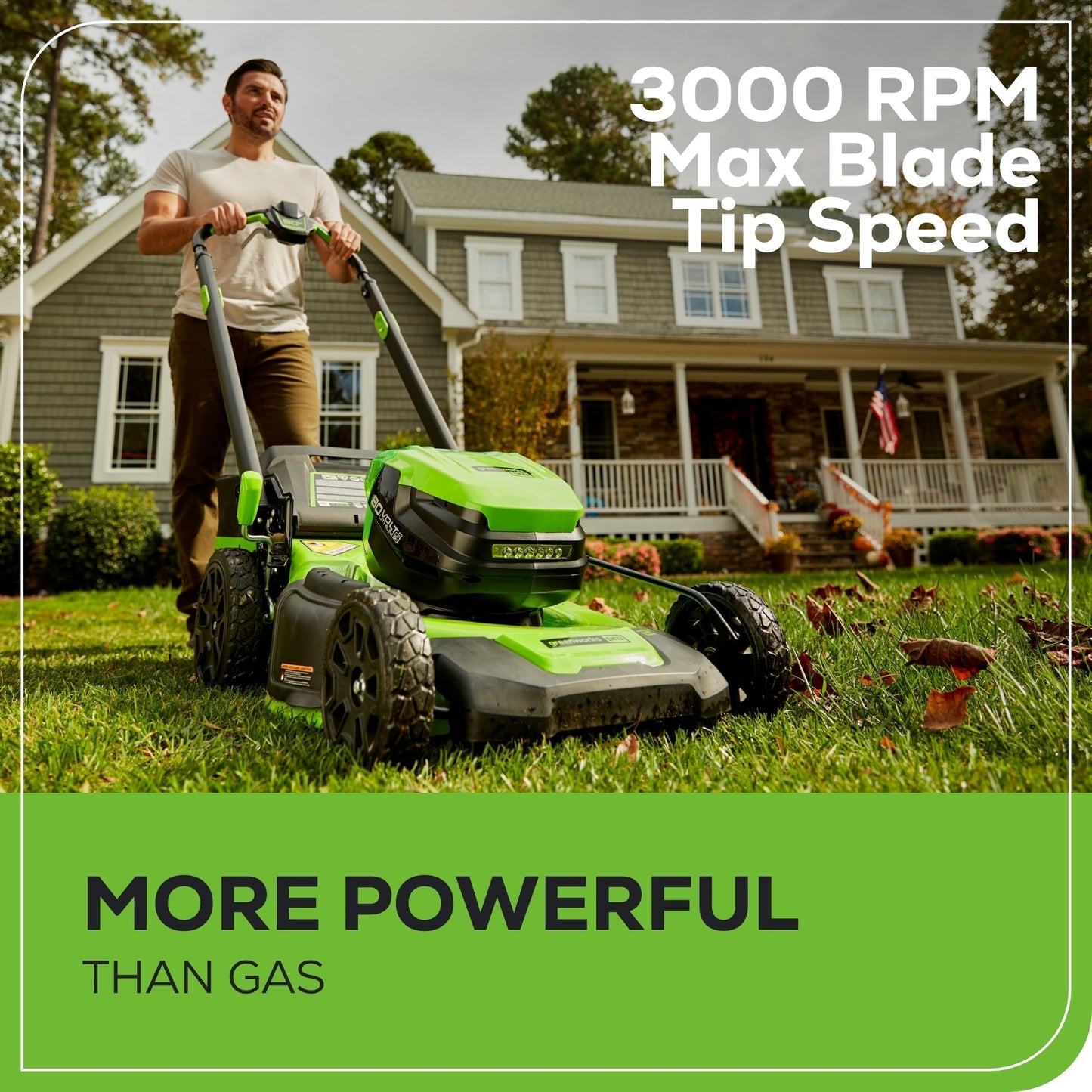 Greenworks 80V 21" Cordless Battery 4-in-1 Self-Propelled Lawn Mower w/ 5.0Ah Battery & Rapid Charger - 2541302