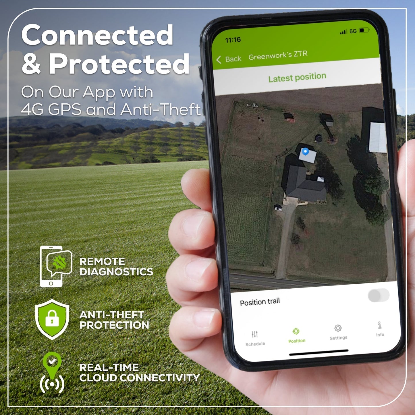 Greenworks 60V 42" Cordless Battery CrossoverT Riding Lawn Mower w/ Six (6) 8.0Ah Batteries and Three (3) Dual Port Turbo Chargers - 7409002