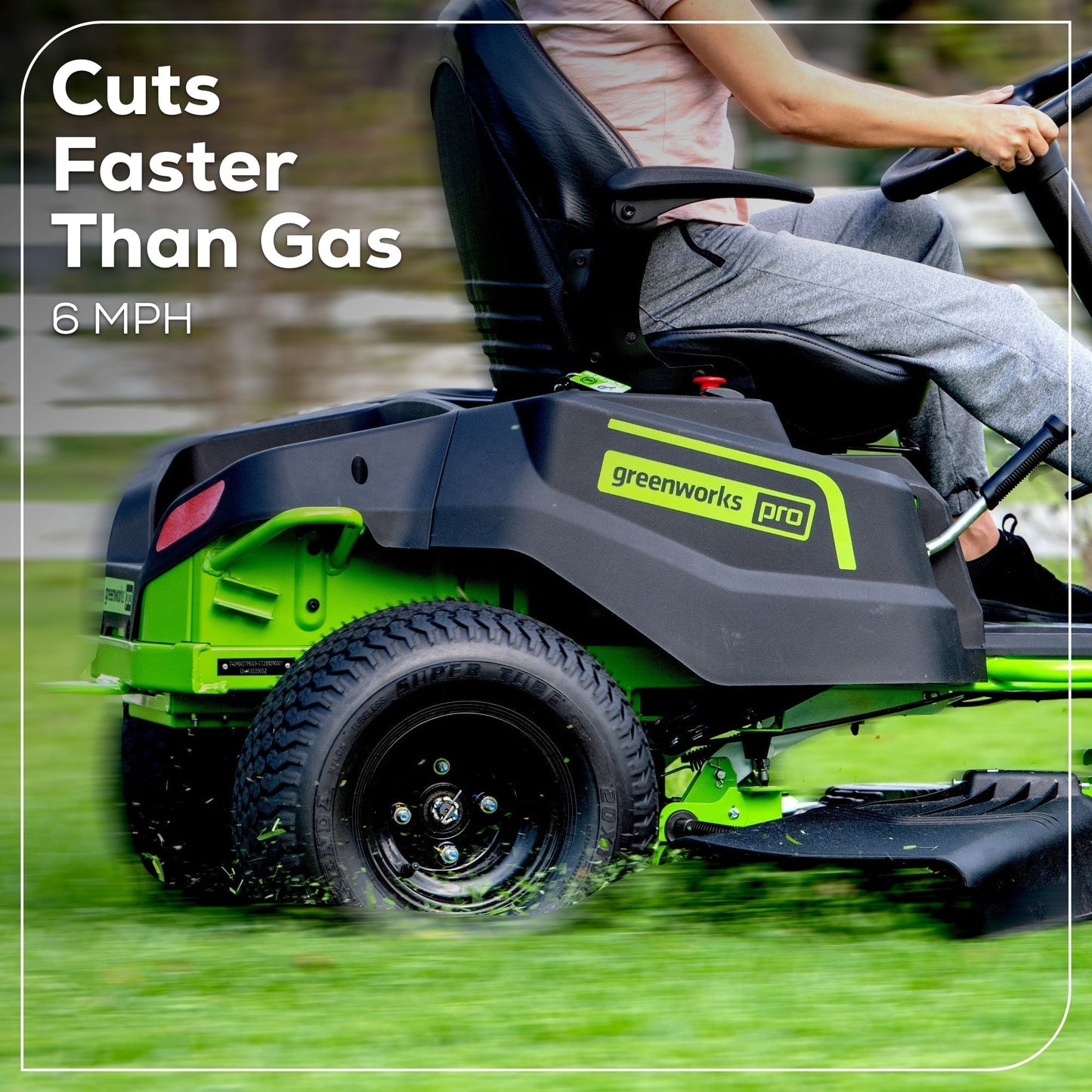 Greenworks 60V 42" Cordless Battery CrossoverT Riding Lawn Mower w/ Four (4) 8.0Ah Batteries and Two (2) Dual Port Turbo Chargers - 7420602