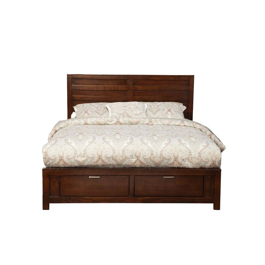 Alpine Carmel Full Size Storage Bed, Cappuccino - JR-08F