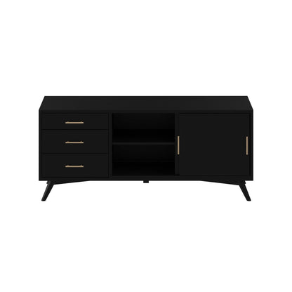 Alpine Flynn Large TV Console, Black - 966BLK-10