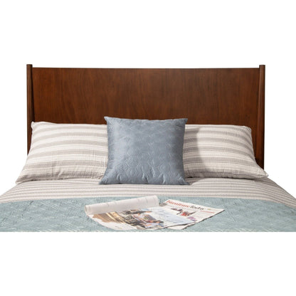 Alpine Flynn Mid Century Modern California King Panel Bed, Walnut - 966WAL-07CK