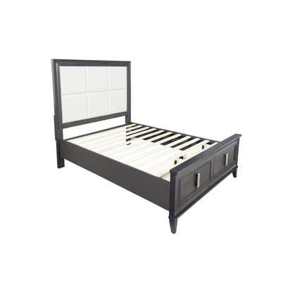 Alpine Lorraine Standard King Storage Footboard Platform Bed, Dark Grey - 8171-07EK