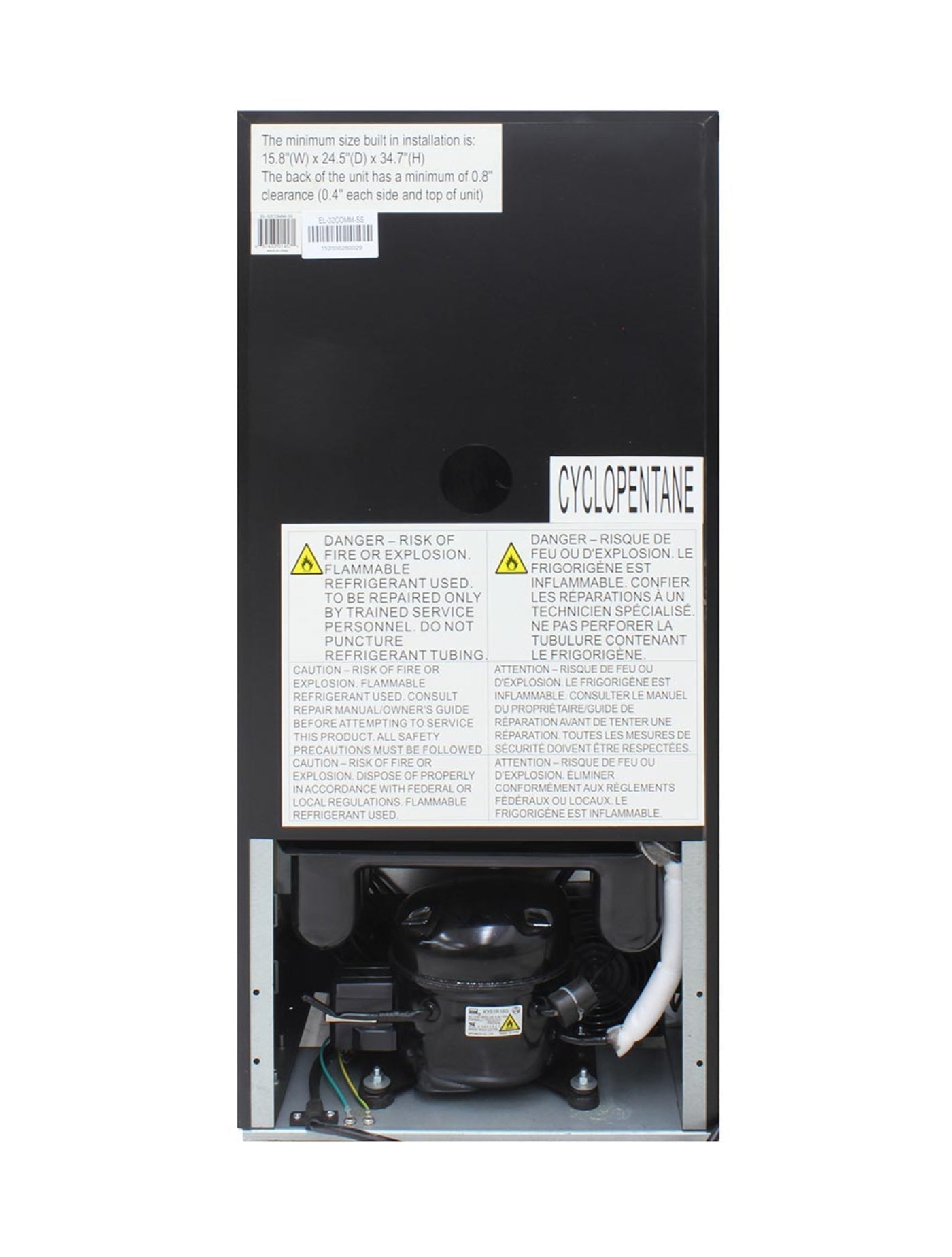 Vinotemp 32-Bottle Single-Zone Wine Cooler, Stainless - EL-32COMM-SS