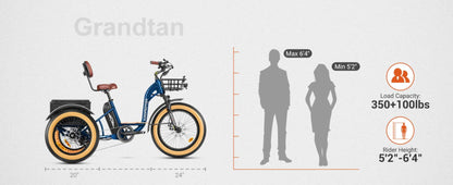 Addmotor 750W 48V Grandtan II Trike Electric Bike -EB-ADD-GTAN2-GRN