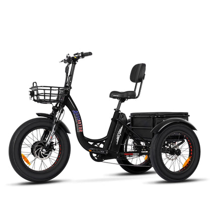 Addmotor 750W Triketan M-330 Fat Tire Electric Trike - EB-ADD-M330-BLK