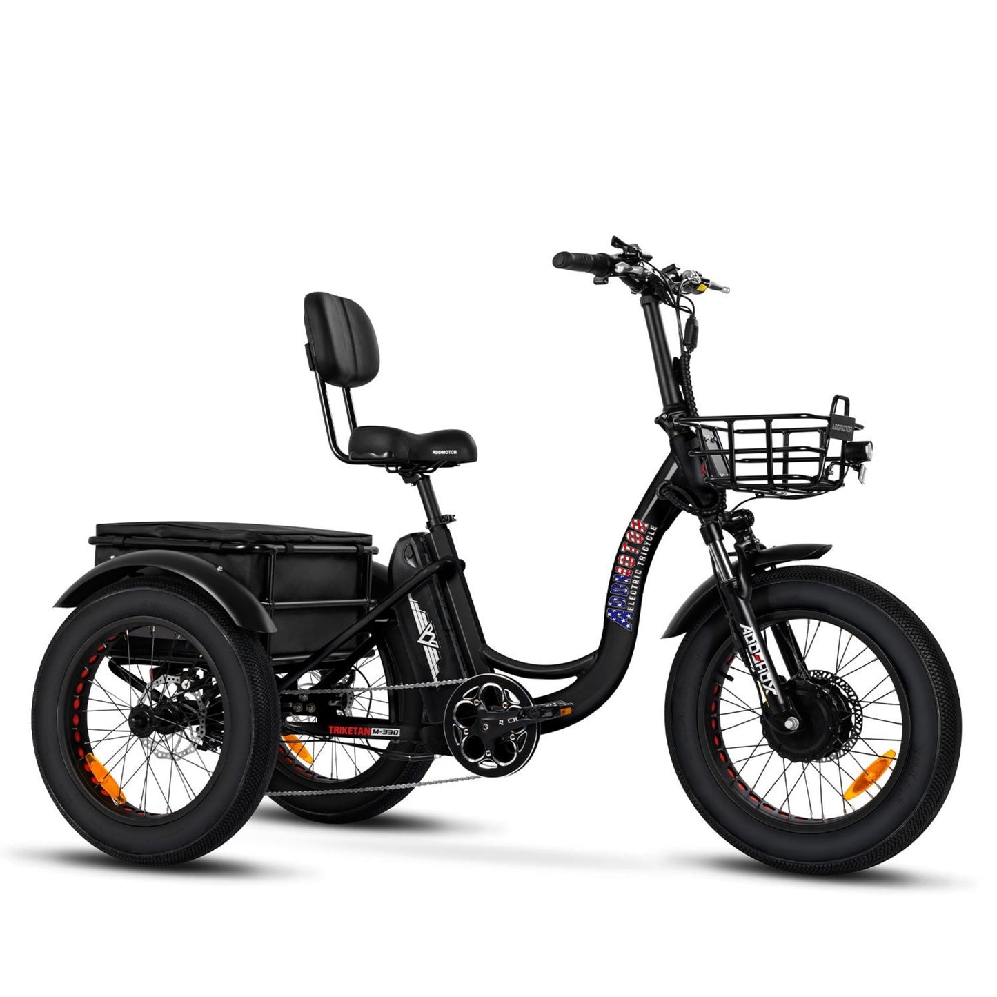 Addmotor 750W Triketan M-330 Fat Tire Electric Trike - EB-ADD-M330-BLK