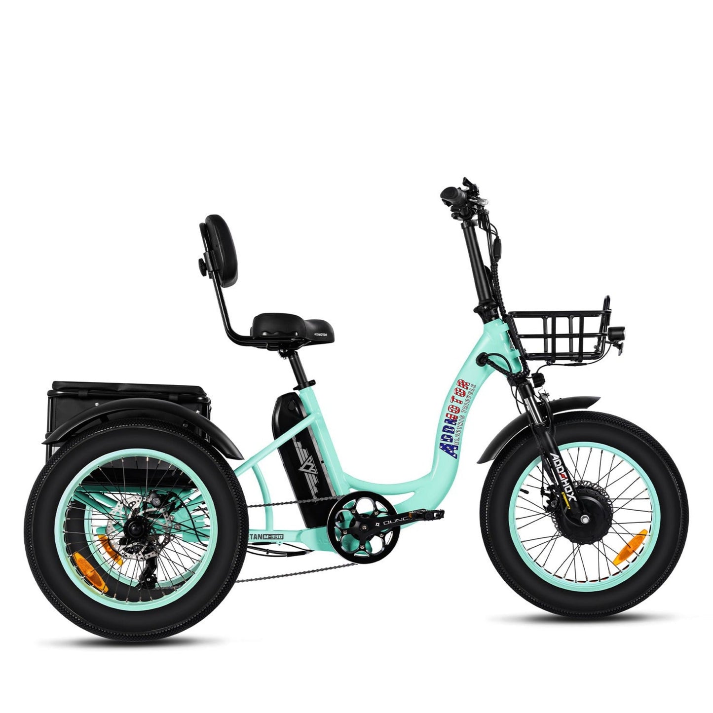 Addmotor 750W Triketan M-330 Fat Tire Electric Trike - EB-ADD-M330-BLK