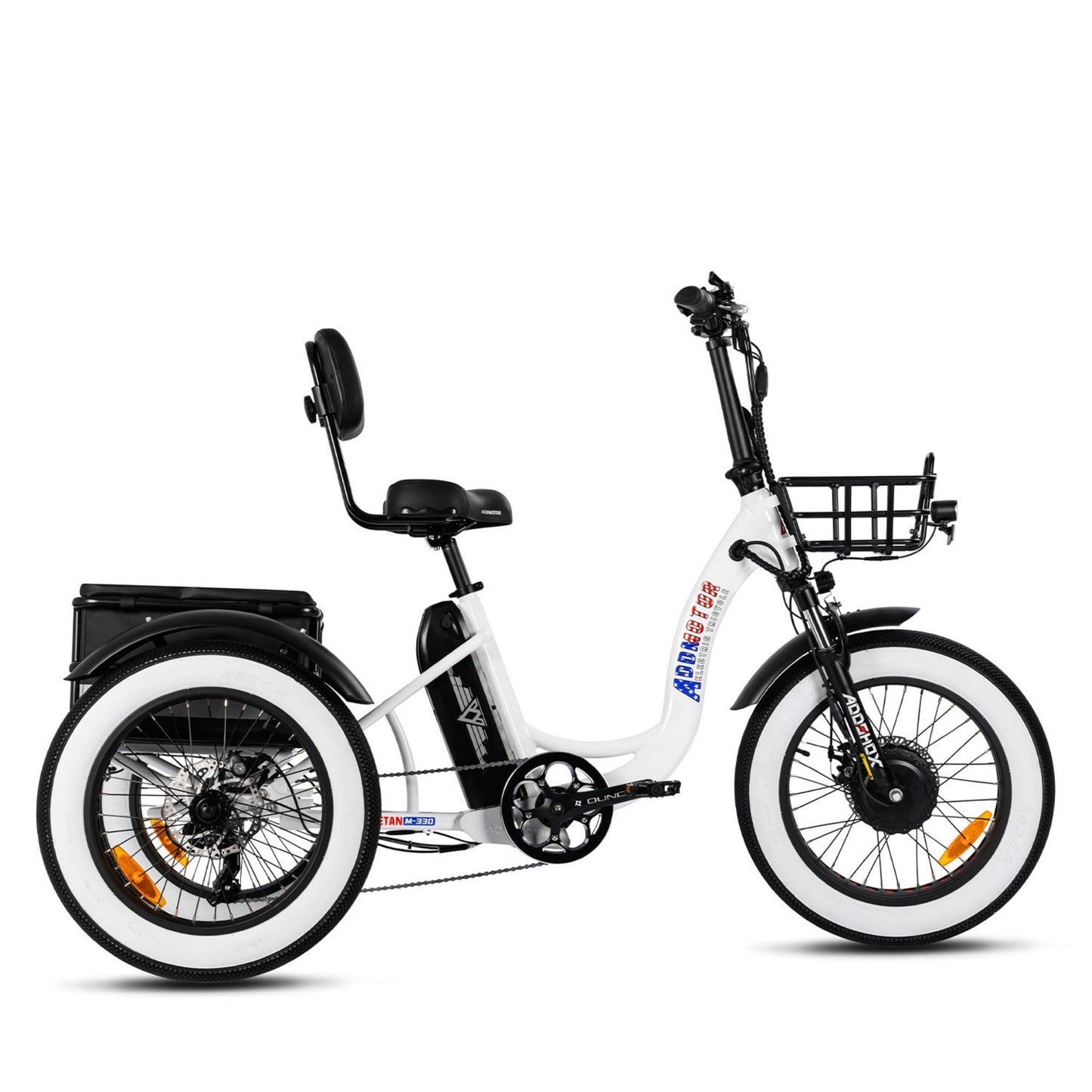 Addmotor 750W Triketan M-330 Fat Tire Electric Trike - EB-ADD-M330-BLK