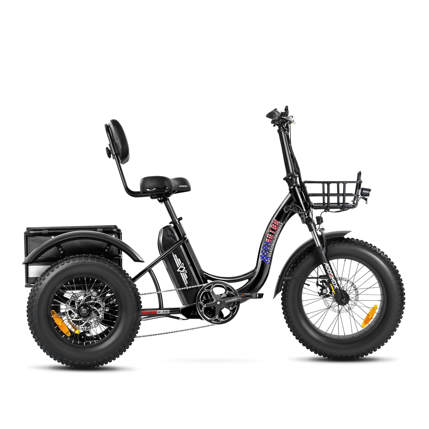 Addmotor 750W 48V Triketan II M-330 Mini Trike Fat Tire Step-Thru Electric Bike - EB-ADD-TT2-M-RED