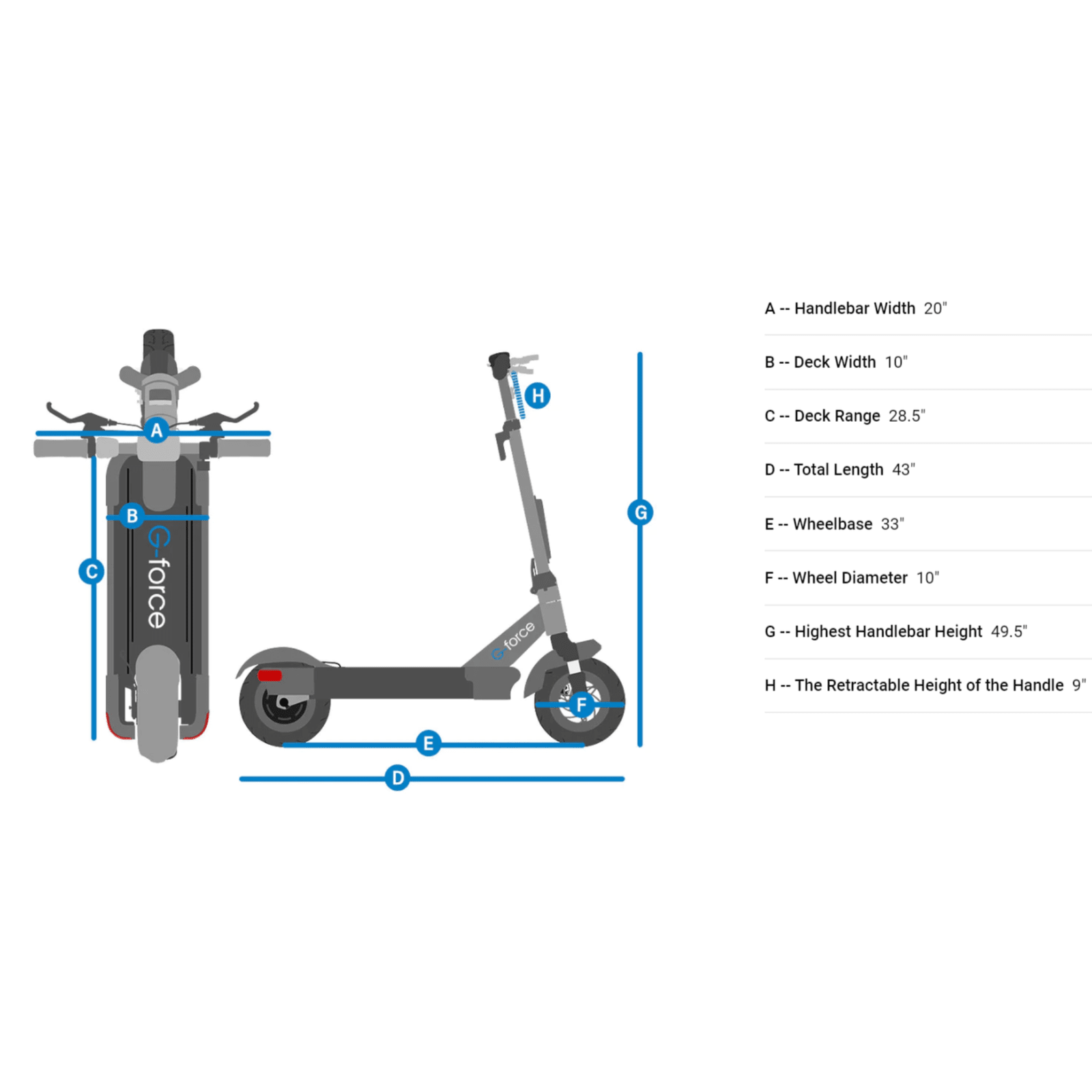 G-Force 500W S10 Electric Scooter - EB-GF-S10