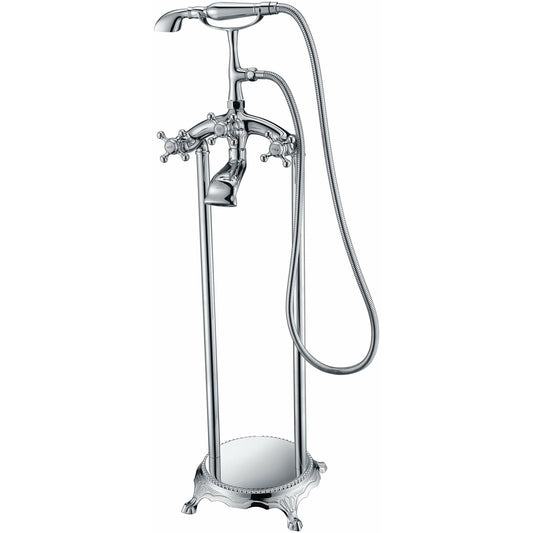 Anzzi Tugela 3-Handle Claw Foot Tub Faucet with Hand Shower FS-AZ0052 - FS-AZ0052BN
