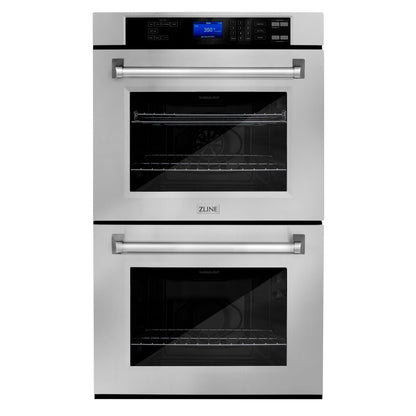ZLINE Kitchen Appliance Package with 48 in. Stainless Steel Rangetop and 30 in. Double Wall Oven, 2KP-RTAWD48