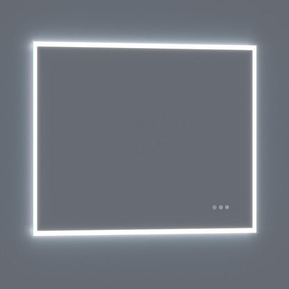 Arpella - Lucent 48 in. x 36 in. Wall Mounted LED Vanity Mirror with Color Changer, Memory Dimmer and Defogger - LEDCM4836