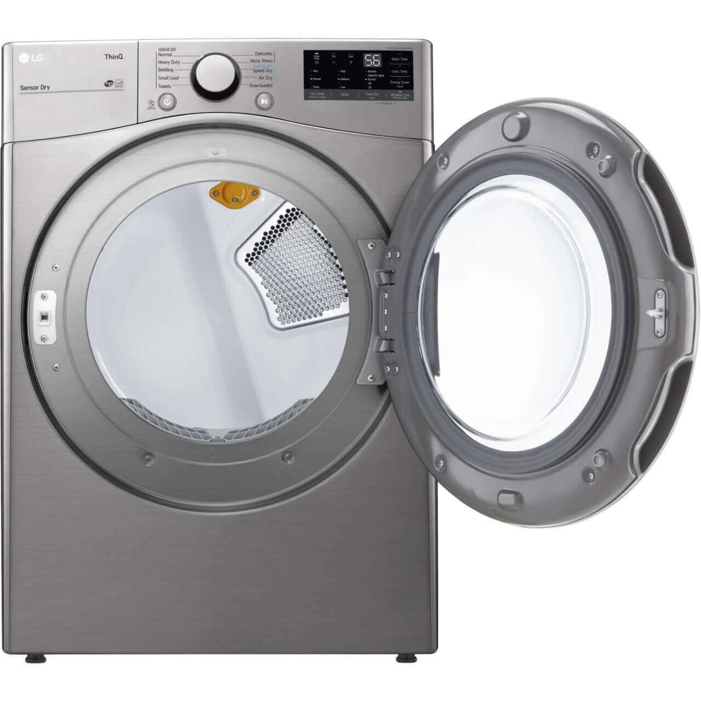 LG 27 In. 7.4-Cu. Ft. Front Load Electric Dryer with Built-In Intelligence in Graphite Steel (DLE3600V)