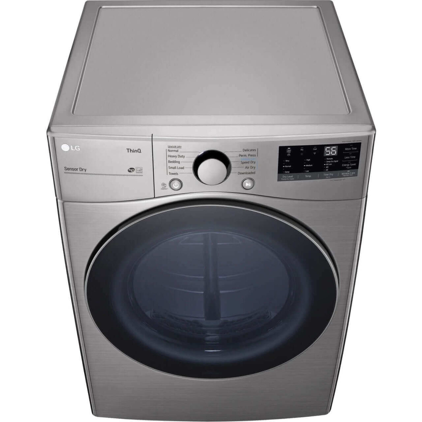 LG 27 In. 7.4-Cu. Ft. Front Load Electric Dryer with Built-In Intelligence in Graphite Steel (DLE3600V)