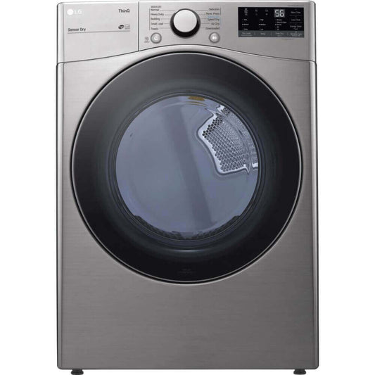 LG 27 In. 7.4-Cu. Ft. Front Load Electric Dryer with Built-In Intelligence in Graphite Steel (DLE3600V)