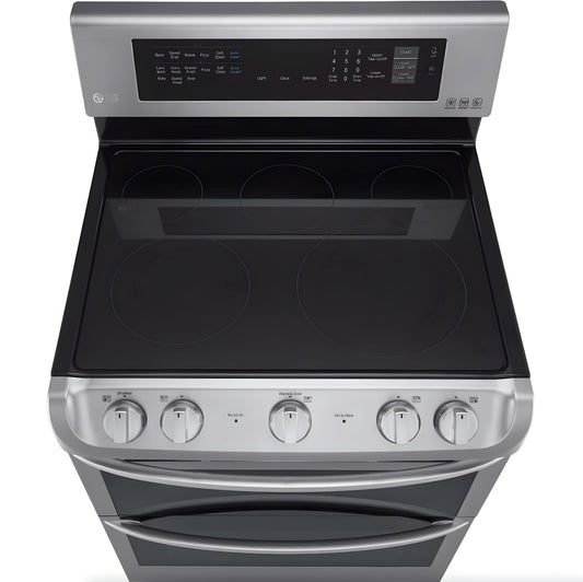 LG 30 in. Freestanding Electric Range with Double Oven in Stainless Steel 7.3 Cu.Ft. (LDE4413ST)