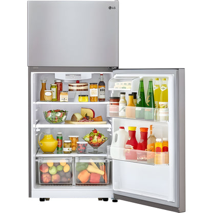 LG 30 in. Top Mount Refrigerator in Stainless Steel 20 Cu. Ft. (LTCS20020S)
