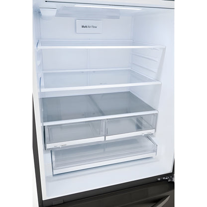LG 33 in. Bottom Freezer Refrigerator in Black Stainless Steel 26 Cu. Ft. (LRDCS2603D)
