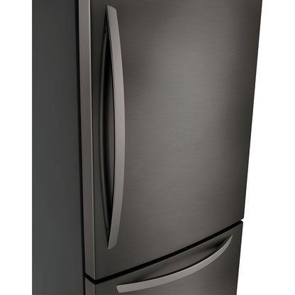 LG 33 in. Bottom Freezer Refrigerator in Black Stainless Steel 26 Cu. Ft. (LRDCS2603D)