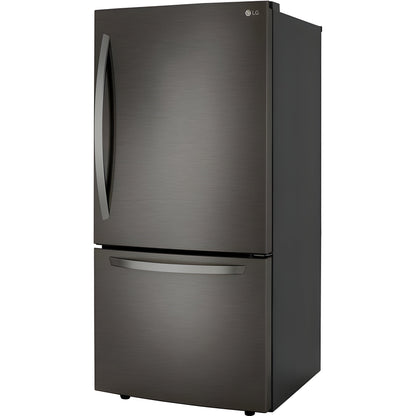 LG 33 in. Bottom Freezer Refrigerator in Black Stainless Steel 26 Cu. Ft. (LRDCS2603D)