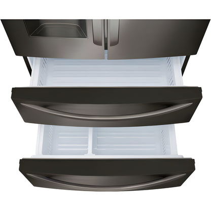 LG 36 in. 4-Door French Door Refrigerator in Black Stainless Steel 30 Cu. Ft. (LRMDS3006D)