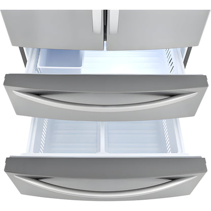 LG 36 in. 4-Door French Door Refrigerator in Stainless Steel 23 Cu. Ft. (LMWC23626S)
