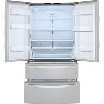 LG 36 in. 4-Door French Door Refrigerator in Stainless Steel 23 Cu. Ft. (LMWC23626S)