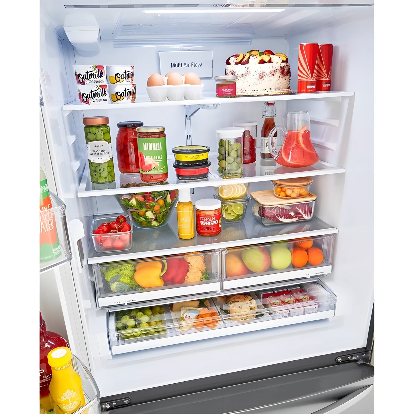 LG 36 in. 4-Door French Door Refrigerator in Stainless Steel 23 Cu. Ft. (LMWC23626S)