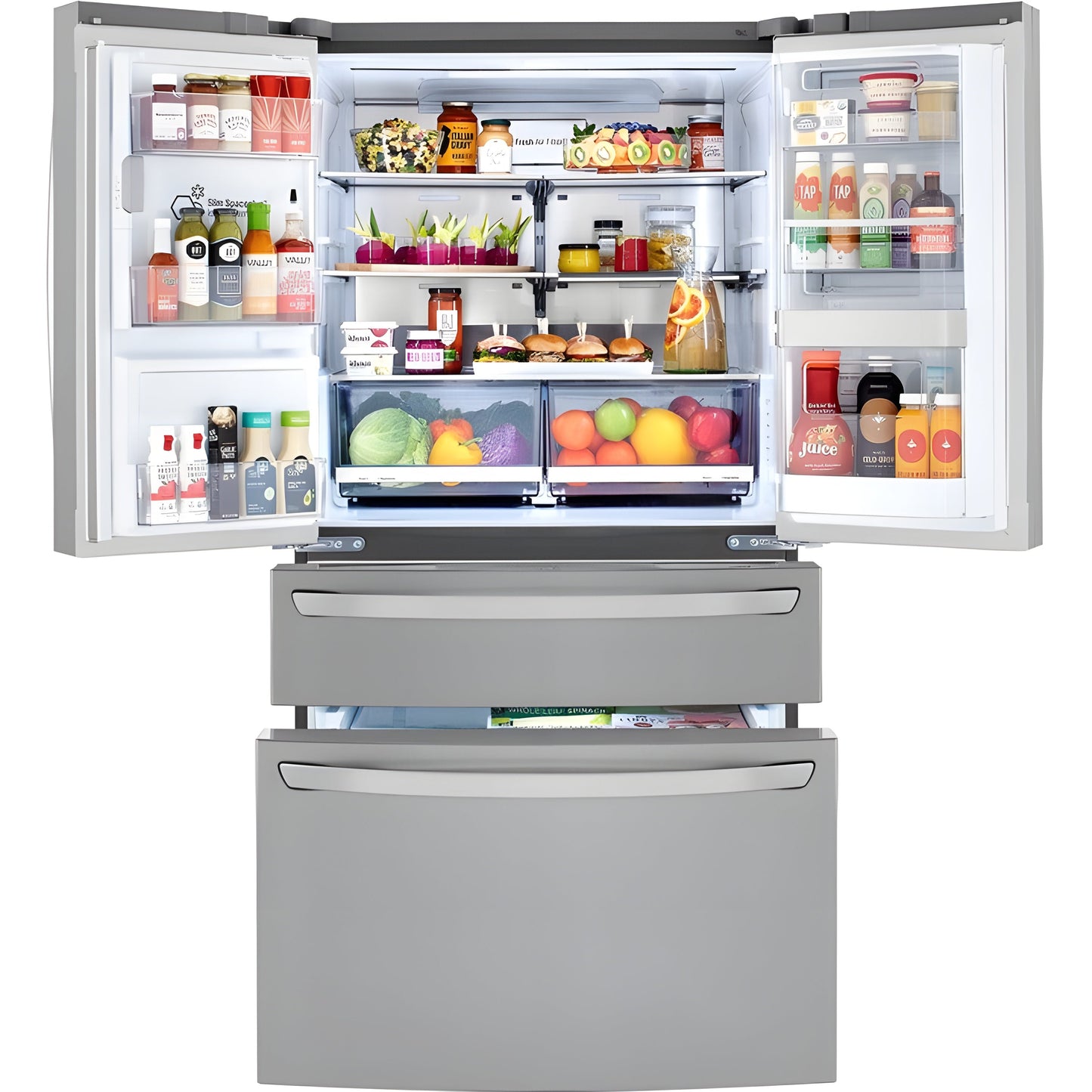 LG 36 in. 4-Door French Door Refrigerator in Stainless Steel 23 Cu. Ft. (LRMDC2306S)