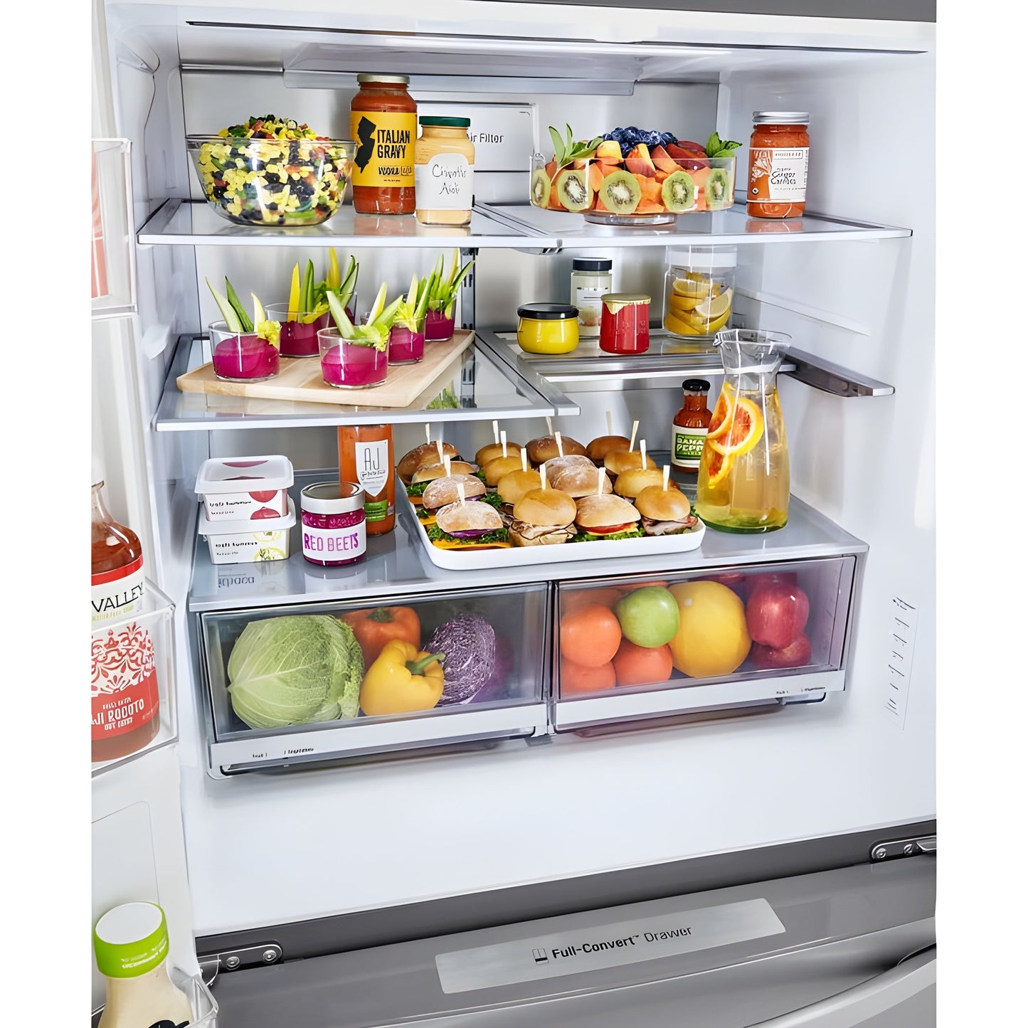 LG 36 in. 4-Door French Door Refrigerator in Stainless Steel 30 Cu. Ft. (LRMDS3006S)