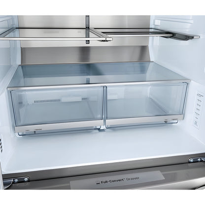 LG 36 in. 4-Door French Door Refrigerator with InstaView, Stainless Steel 23 Cu. Ft. (LRMVC2306S)