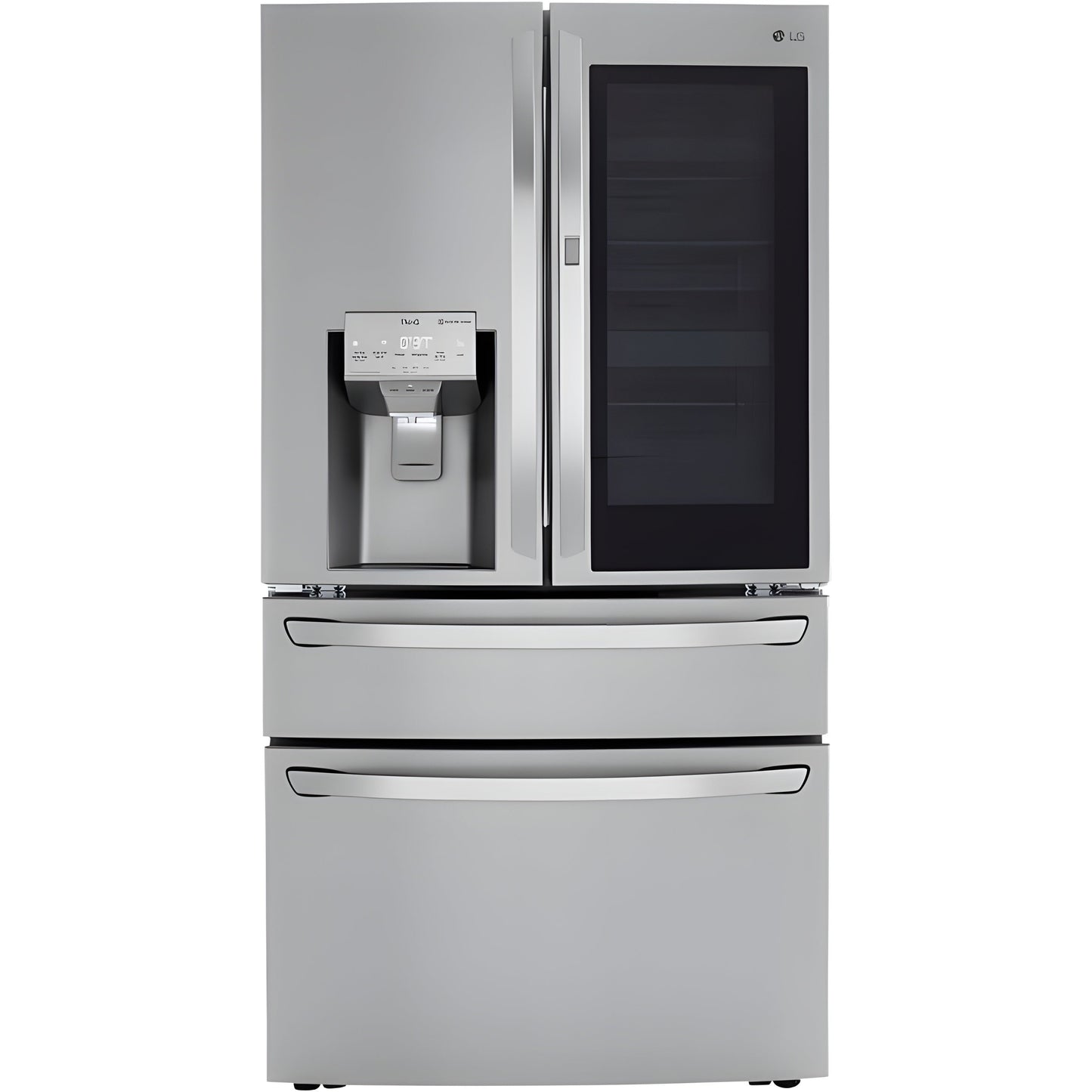 LG 36 in. 4-Door French Door Refrigerator with InstaView, Stainless Steel 23 Cu. Ft. (LRMVC2306S)